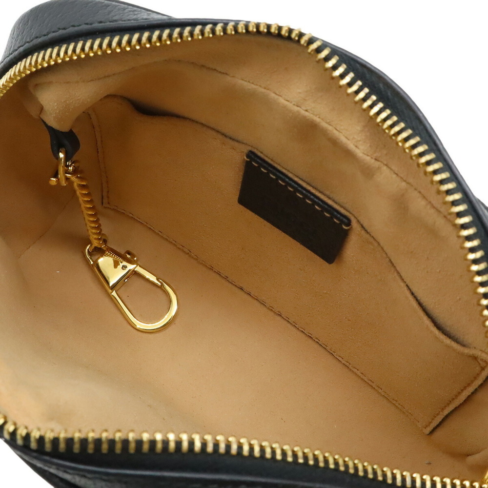 GUCCI Black Leather Pochette Shoulder Bag - Picture 8 of 9